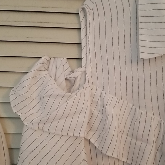 Cold Shoulder Button Up Blouse - Picture 2 of 3